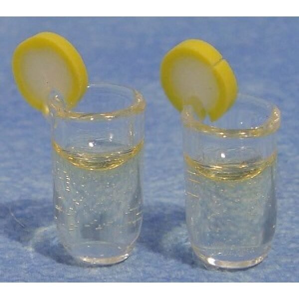 Pair of Drinks Glasses 1/12th scale dolls house accessory. perfect for your dolls house kitchen.
