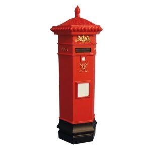 Victorian Red Post Box. 1/12th scale Dolls House Accessory.